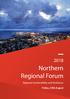Northern Regional Forum. Regional Sustainability and Resilience. Friday, 24th August