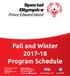 Fall and Winter Program Schedule