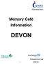 Supporting Carers. Memory Café Information DEVON. Produced by David Light