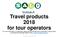 Travel products 2018 for tour operators