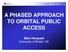 A PHASED APPROACH TO ORBITAL PUBLIC ACCESS A PHASED APPROACH TO ORBITAL PUBLIC ACCESS