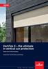 VertiTex II the ultimate in vertical sun protection NEW! Technical information. Awnings Patio roofs Glasoasen