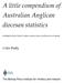 A little compendium of Australian Anglican diocesan statistics