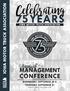Celebrating 75 YEARS CONFERENCE MANAGEMENT. Annual IOWA MOTOR TRUCK ASSOCIATION