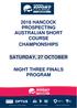 2018 HANCOCK PROSPECTING AUSTRALIAN SHORT COURSE CHAMPIONSHIPS SATURDAY, 27 OCTOBER NIGHT THREE FINALS PROGRAM
