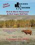 RA NZEN. February 11, rd Annual. Red & Black Simmental & Red Angus Bull Sale ANCHES. OFFERING 66 BULLS 46 Red & 2 Black Simmental 18 Red Angus