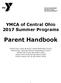 YMCA of Central Ohio 2017 Summer Programs Parent Handbook
