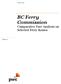BC Ferry Commission Comparative Fare Analysis on Selected Ferry Routes