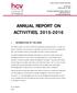 ANNUAL REPORT ON ACTIVITIES,