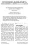 ECOLOGIA BALKANICA 2014, Vol. 5, Special Edition April 2014 pp