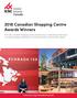 2018 Canadian Shopping Centre Awards Winners