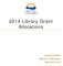 2014 Library Grant Allocations