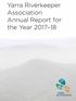 Yarra Riverkeeper Association Annual Report for the Year