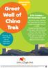 Great Wall of China Trek 27 th October 4 th November 2018