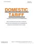 DOMESTIC TARIFF. Provisions for aircraft WITH UP TO 29 PASSENGER SEATS TARIFF CONTAINING RULES APPLICABLE TO SCHEDULED