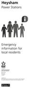 Power Stations. Emergency information for local residents