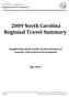 2009 North Carolina Regional Travel Summary