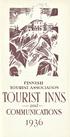 FINNISH TOURIST ASSOCIATION TOURIST INNS. and COMMUNICATIONS 1936