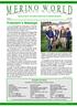 NEWSLETTER OF THE WORLD FEDERATION OF MERINO BREEDERS MERINO WORLD. Newsletter of The World Federation of Merino Breeders