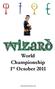 World Championship 1 st October 2011