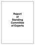 Report of Standing Committee of Experts
