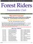 Forest Riders. Snowmobile Club. When will the Trails Open? Membership Renewal Notice