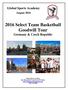 2016 Select Team Basketball Goodwill Tour Germany & Czech Republic