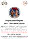 Inspection Report FIRST OPEN BALKAN CUP. IFBB Amateur Bodybuilding & Fitness Competition Knjazevac, Serbia, November 16th 18th, 2018