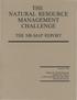 THE NATURAL RESOURCE MANAGEMENT CHALLENGE