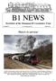 B1 NEWS. Newsletter of the Thompson B1 Locomotive Trust. NUMBER 75   APRIL Return to service!