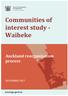Communities of interest study - Waiheke Auckland reorganisation process