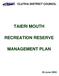 TAIERI MOUTH RECREATION RESERVE MANAGEMENT PLAN