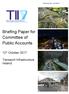 Briefing Paper for Committee of Public Accounts