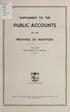 SUPPLEMENT TO THE PUBLIC ACCOUNTS OF THE PROVINCE OF MANITOBA. FOR THE YEAR ENDED 31st MARCH, 1972