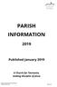 PARISH INFORMATION. Published January A Church for Tasmania, making disciples of Jesus