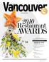 AWARDS. Restaurant. presents the. RESTAURANT of the Year Blue Water Cafe + Raw Bar 1095 Hamilton St Bluewatercafe.