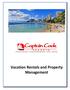 Vacation Rentals and Property Management
