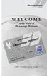 AAdvantage Platinum WELCOME. to the world of A e Advantage Platinum. 02/04 JOHN Q TRAVELER AA Membership Guide