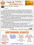 SEPTEMBER EVENTS SEPTEMBER From the President s Saddlebag. Autumn is Coming