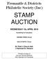 Fremantle & Districts Philatelic Society (Inc) STAMP AUCTION. Something for Everybody. VIEWING FROM 6.30 pm. SALE STARTS 7.30 pm