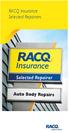 RACQ Insurance Selected Repairers