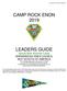Camp Rock Enon Leader Guide 2019 CAMP ROCK ENON 2019