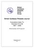 British Caribbean Philatelic Journal. Cumulative Index To Volumes 37 to