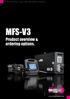 TECHNOLOGY FOR THE WELDER S WORLD. MFS-V3. Product overview & ordering options.