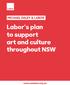 Labor s plan to support art and culture throughout NSW