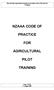 NZAAA CODE OF PRACTICE FOR AGRICULTURAL PILOT TRAINING