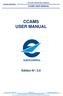 CCAMS USER MANUAL. Edition N : 2.0
