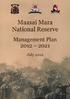 Maasai Mara National Reserve. Management Plan