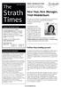 Strath Times. New Year, New Manager, Trish Wedderburn FREE NEWSLETTER. Peffery Way funding success! Contact The Strath Times.