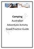 Camping Australian Adventure Activity Good Practice Guide